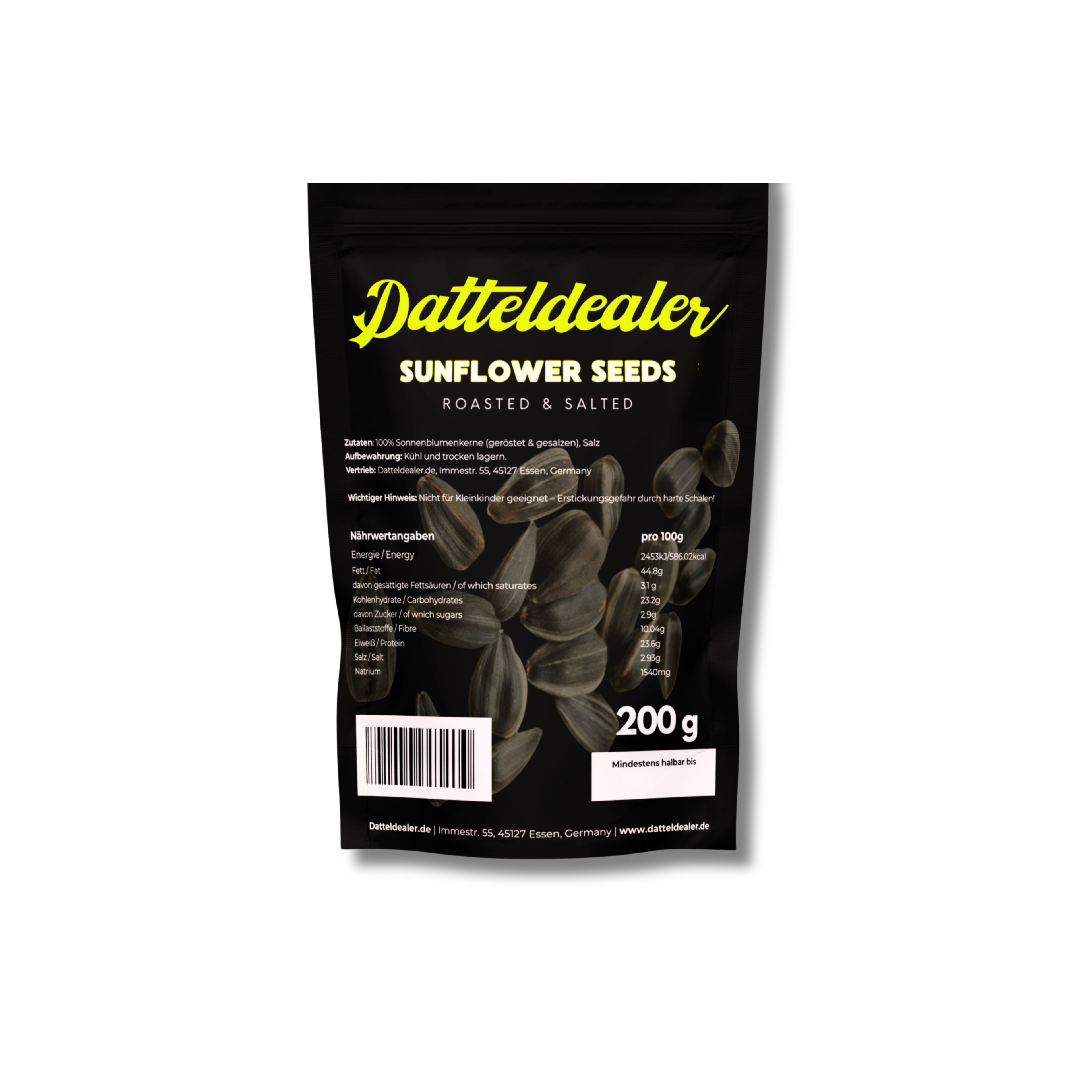 Datteldealer - Sonneblumenkerne 10x200g (geröstet & gesalzen)