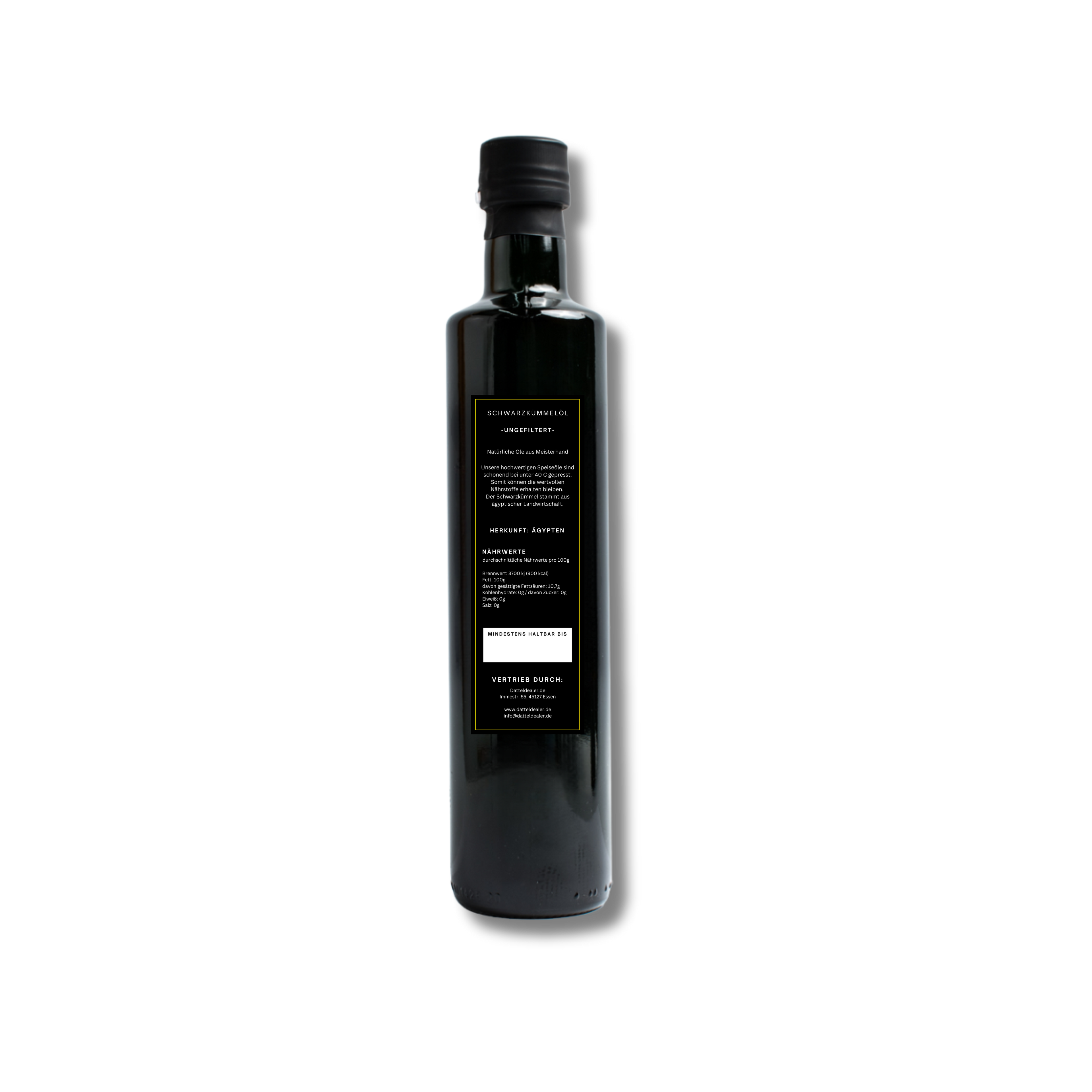 500ml Datteldealer - Ägyptisches Schwarzkümmelöl ungefiltert